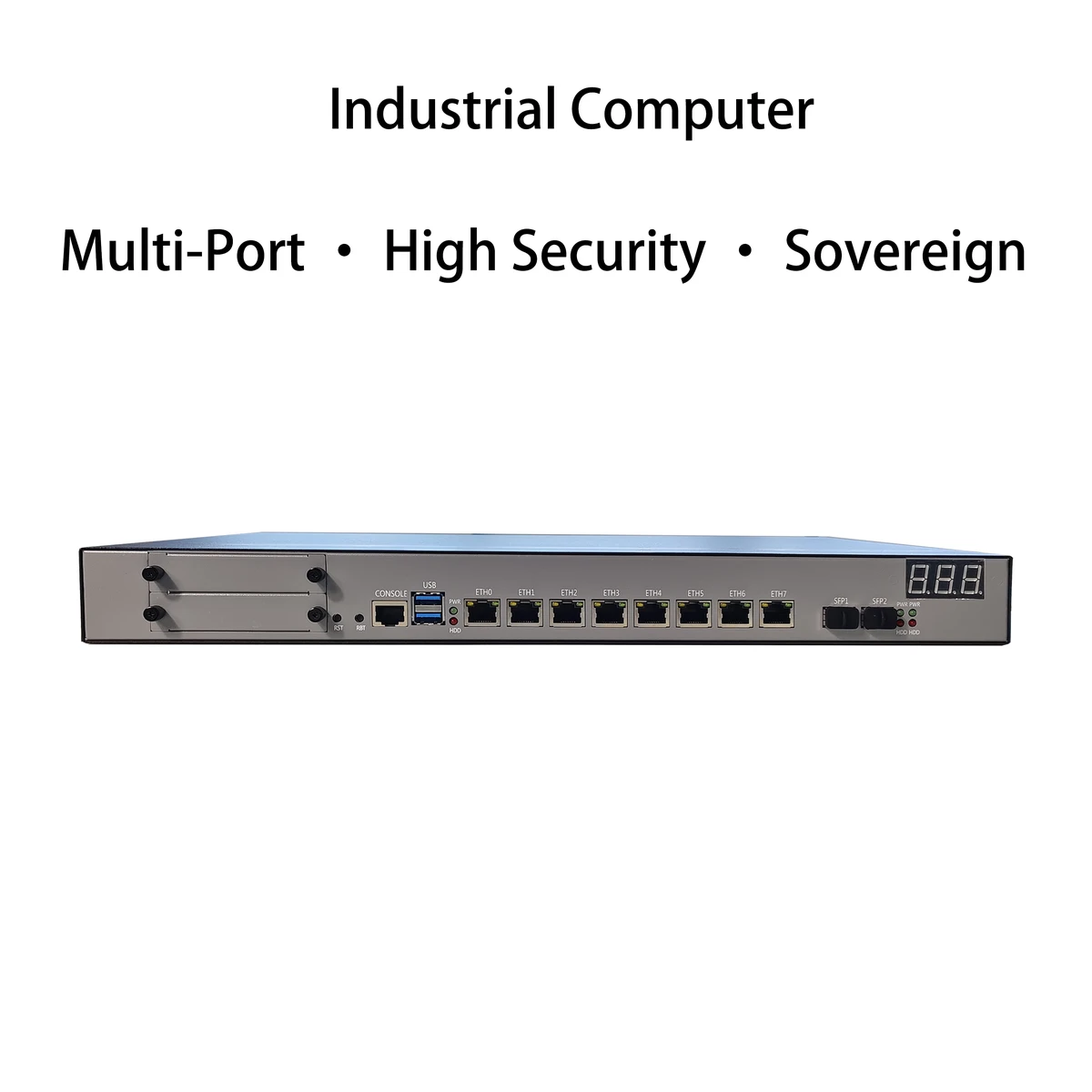 1U rackmount 8x 2.5GbE RJ45 and 2x 10G SFP+ fiber soft router appliance for enterprise core firewall and VPN